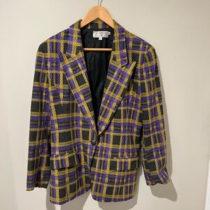 Vintage Michii Moon for Sanyo Wool Plaid Blazer